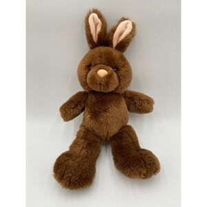 Vintage Build A Bear Plush Brown Floppy Bunny White Tail 16 Inch Talks HTF